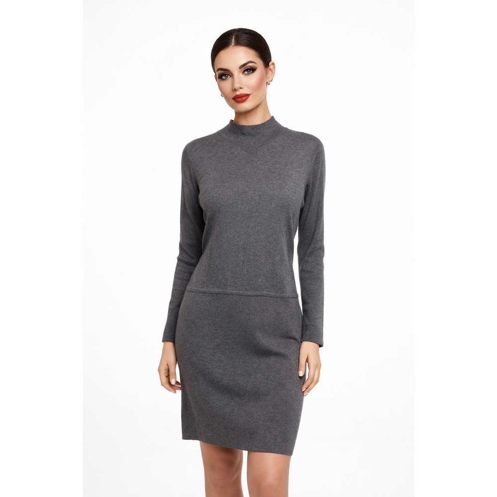 White House‎ Black Market Grey Mock Neck Blouson Sweater Dress Size M NWT